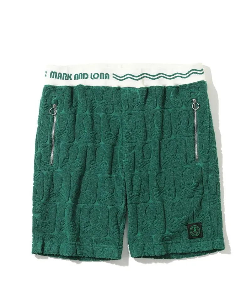 Short en velours vert pour homme