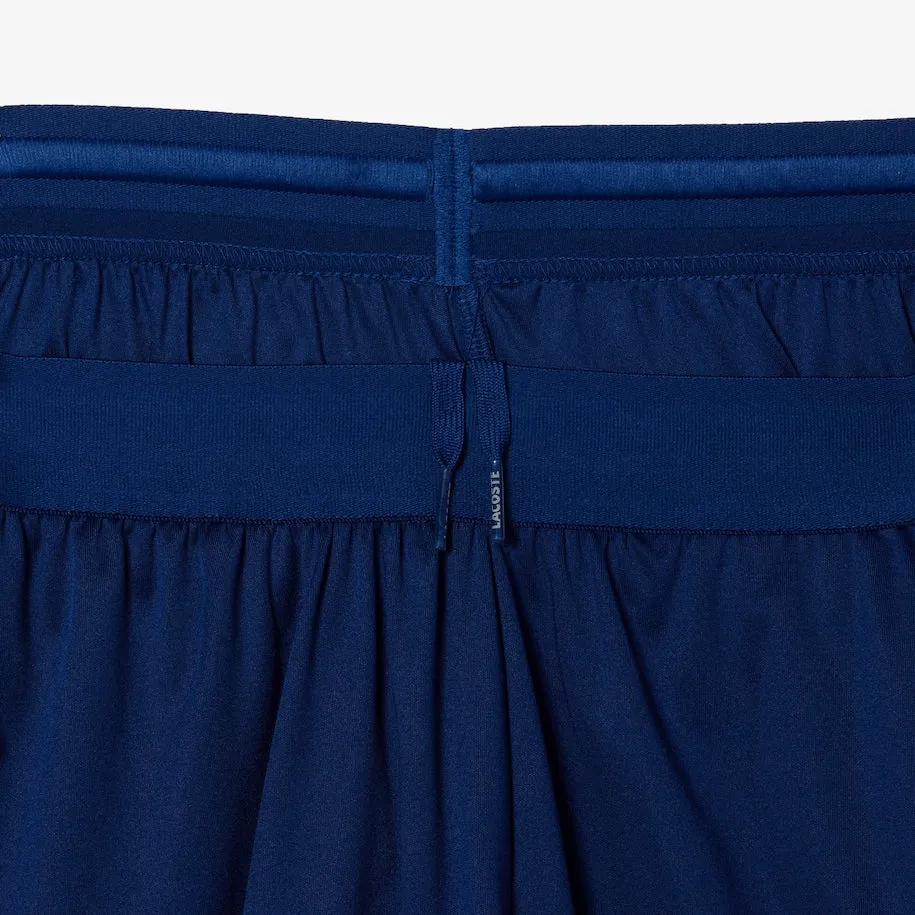 Short de tennis Lacoste pour homme x Daniil Medvedev coupe régulière  Bleu marine / Blanc
