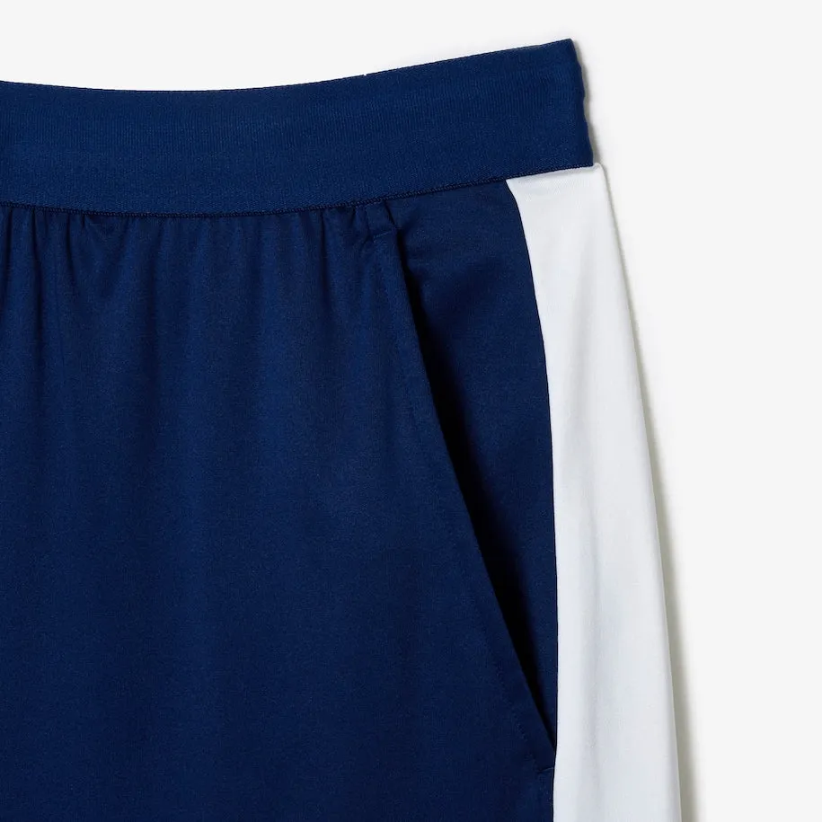 Short de tennis Lacoste pour homme x Daniil Medvedev coupe régulière  Bleu marine / Blanc