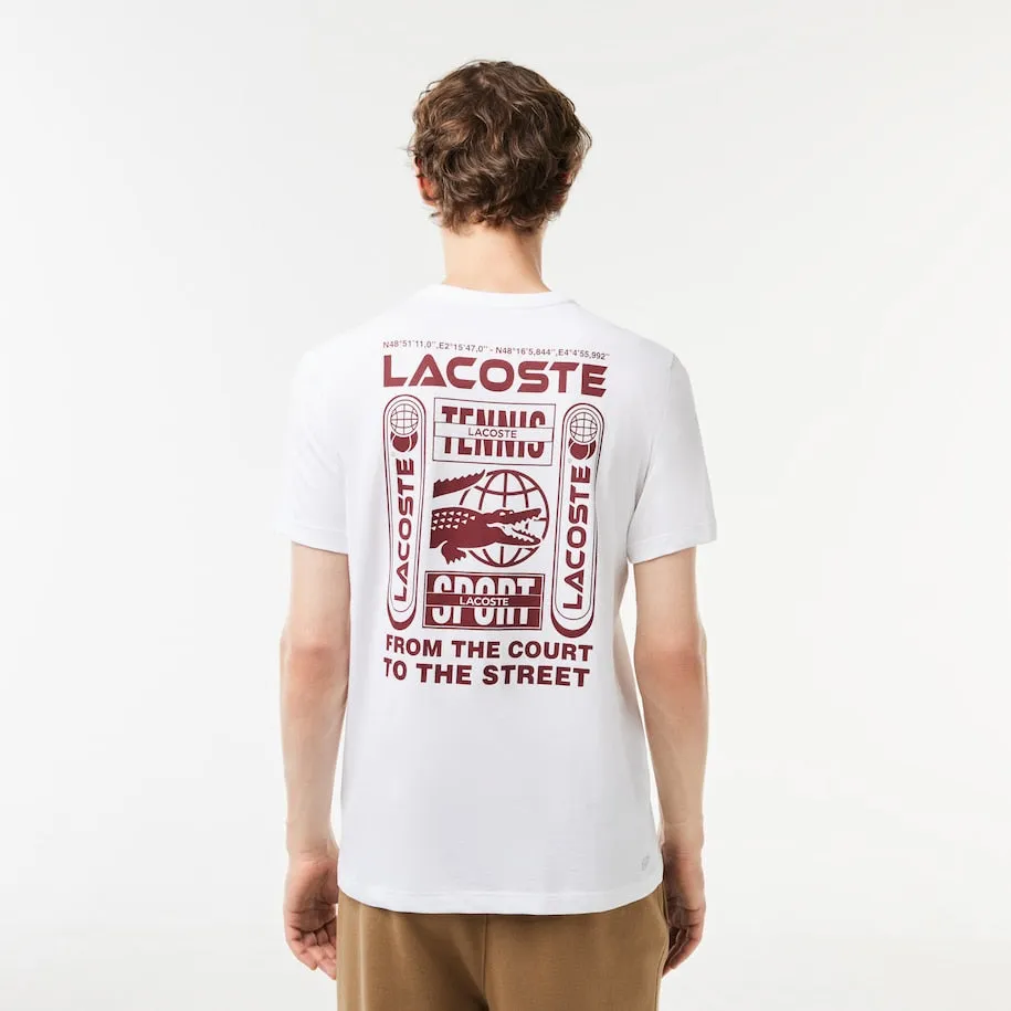 T-shirt Lacoste Tennis Homme x Daniil Medvedev Coupe Regular Blanc