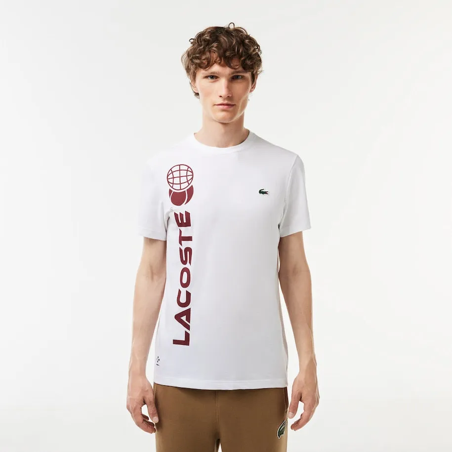 T-shirt Lacoste Tennis Homme x Daniil Medvedev Coupe Regular Blanc