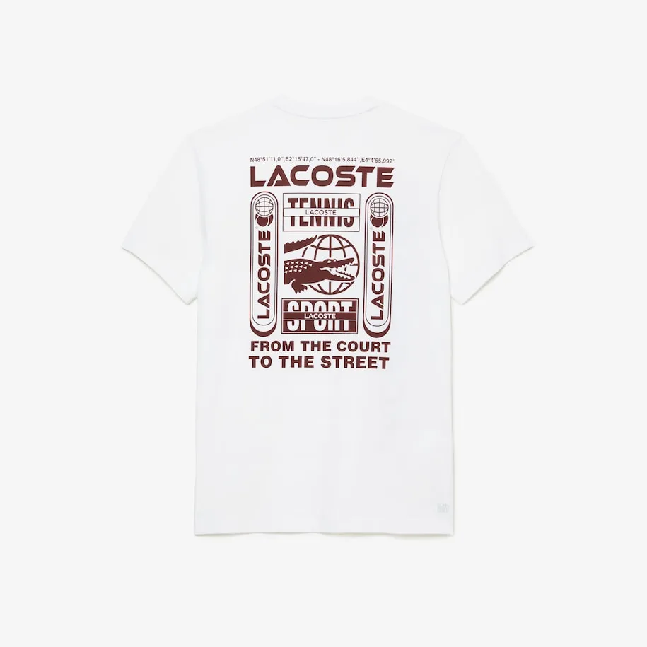 T-shirt Lacoste Tennis Homme x Daniil Medvedev Coupe Regular Blanc