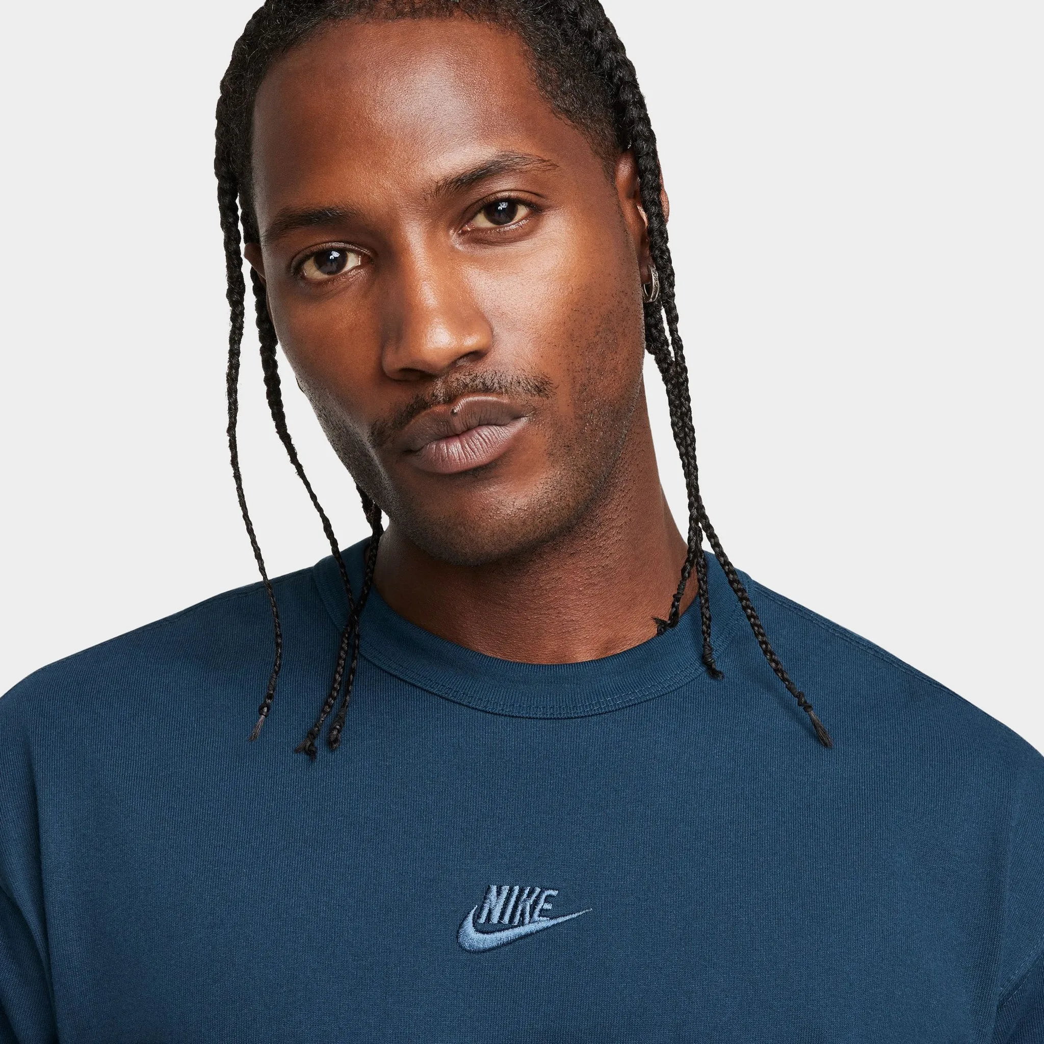 T-shirt Premium Essentials Nike Sportswear pour Homme / Bleu Armurerie