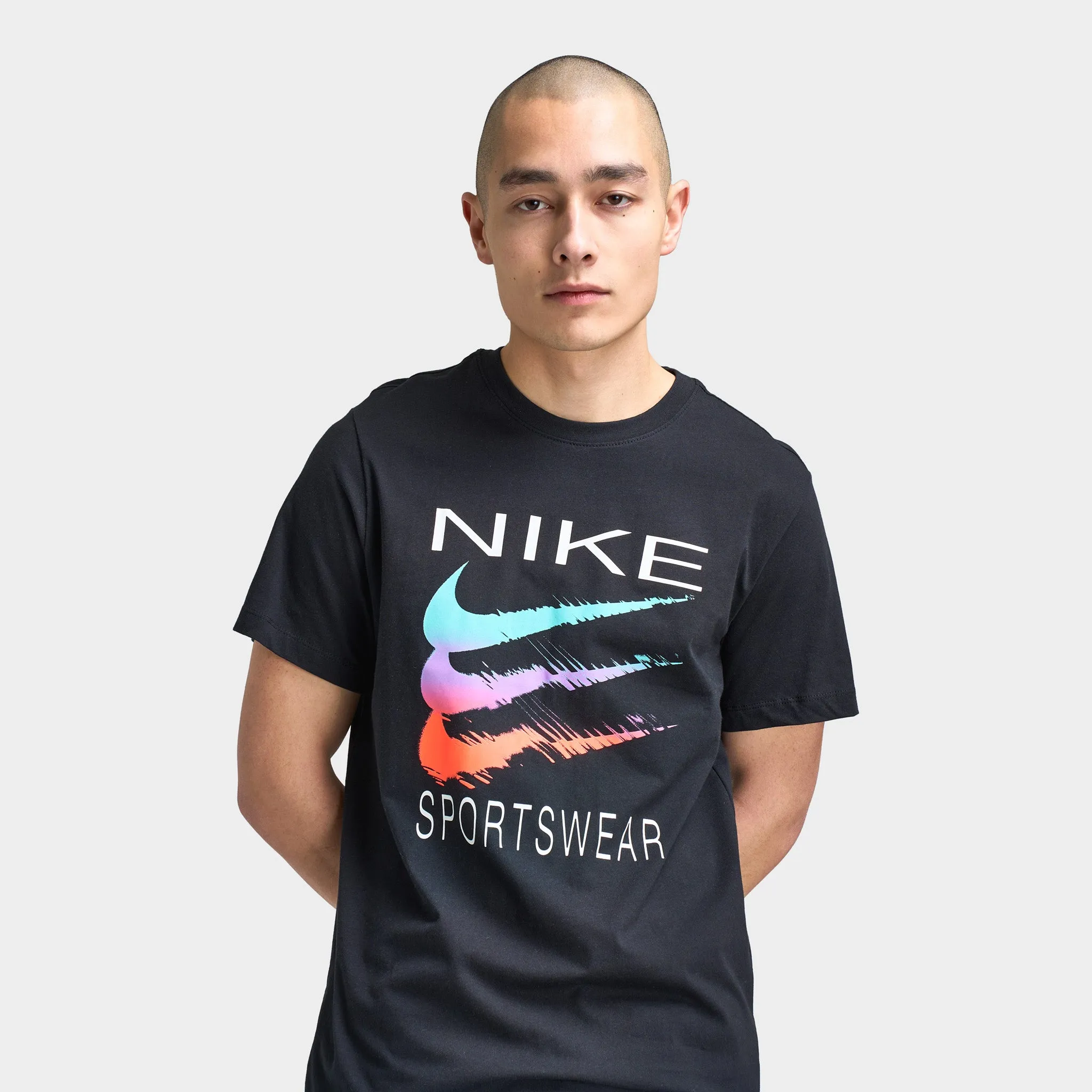 T-shirt Nike Sportswear avec Swoosh pour Homme / Noir