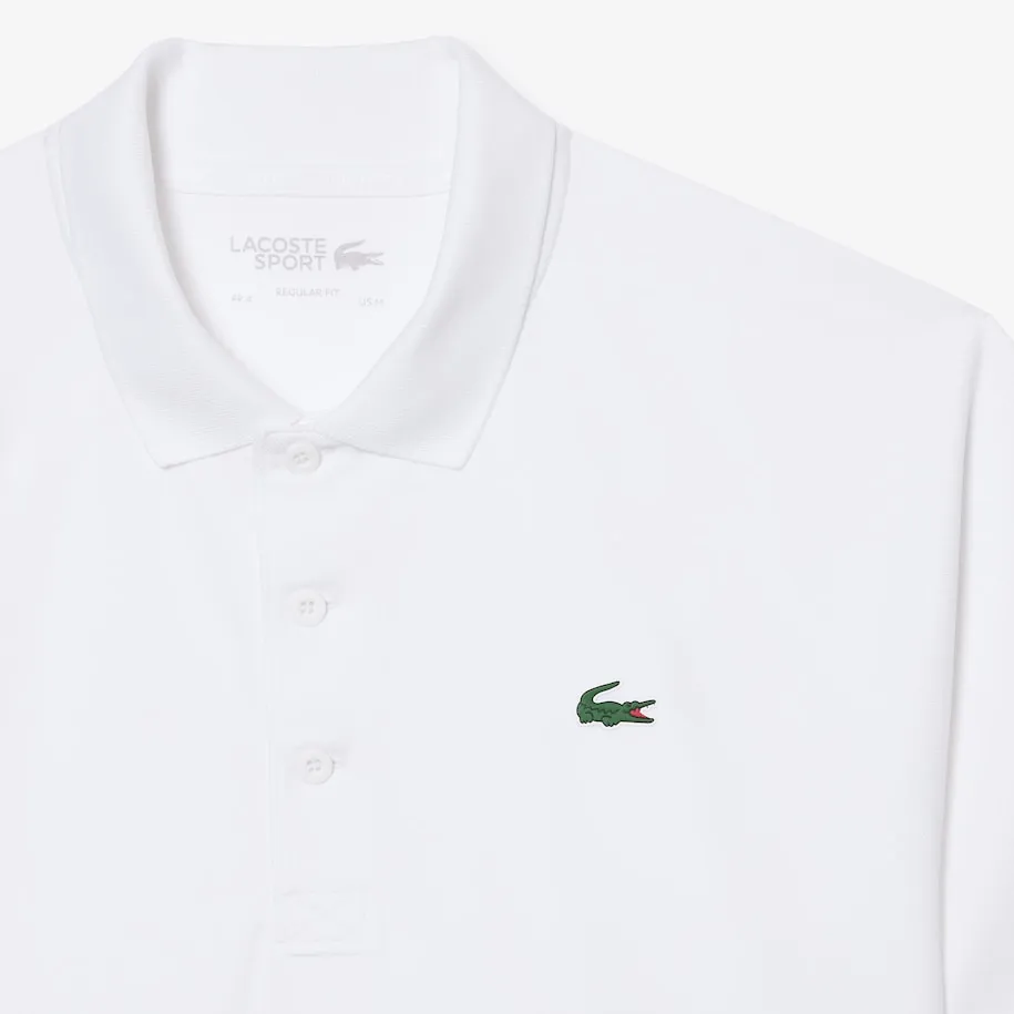 Polo Sport Homme Respirant Résistant à l'Abrasion Blanc