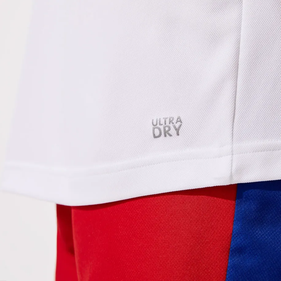 Polo Sport Homme Respirant Résistant à l'Abrasion Blanc