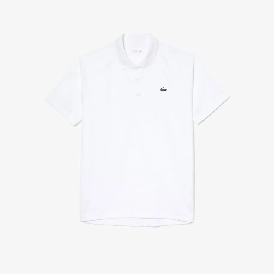 Polo Sport Homme Respirant Résistant à l'Abrasion Blanc