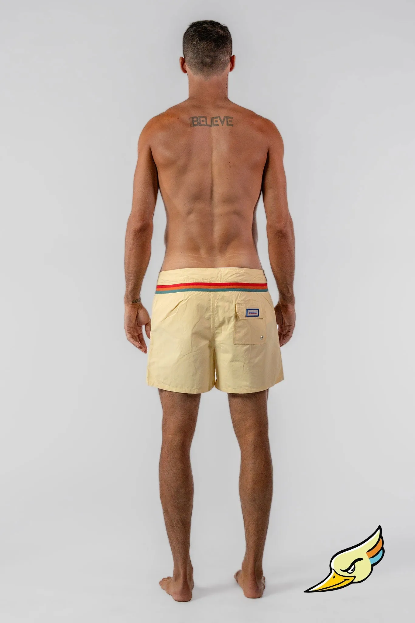 SHORT DE BAIN HOMME JAUNE