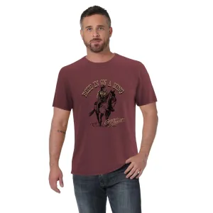 Men's Wrangler George Straight Tee in Burgundy Heather Wrangler Clothing
