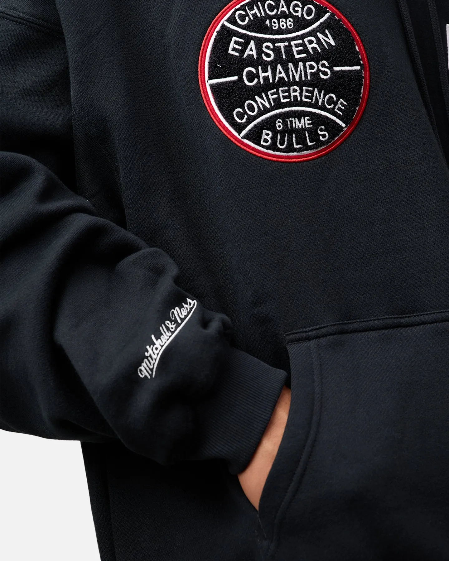Mitchell & Ness Sweat à capuche des Chicago Bulls délavé noir