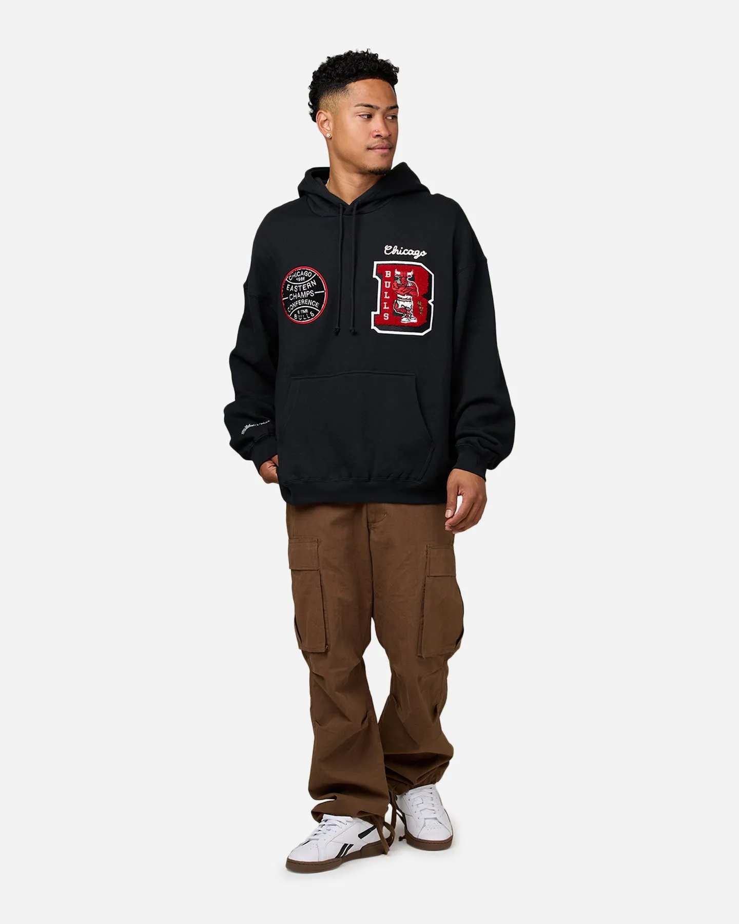 Mitchell & Ness Sweat à capuche des Chicago Bulls délavé noir