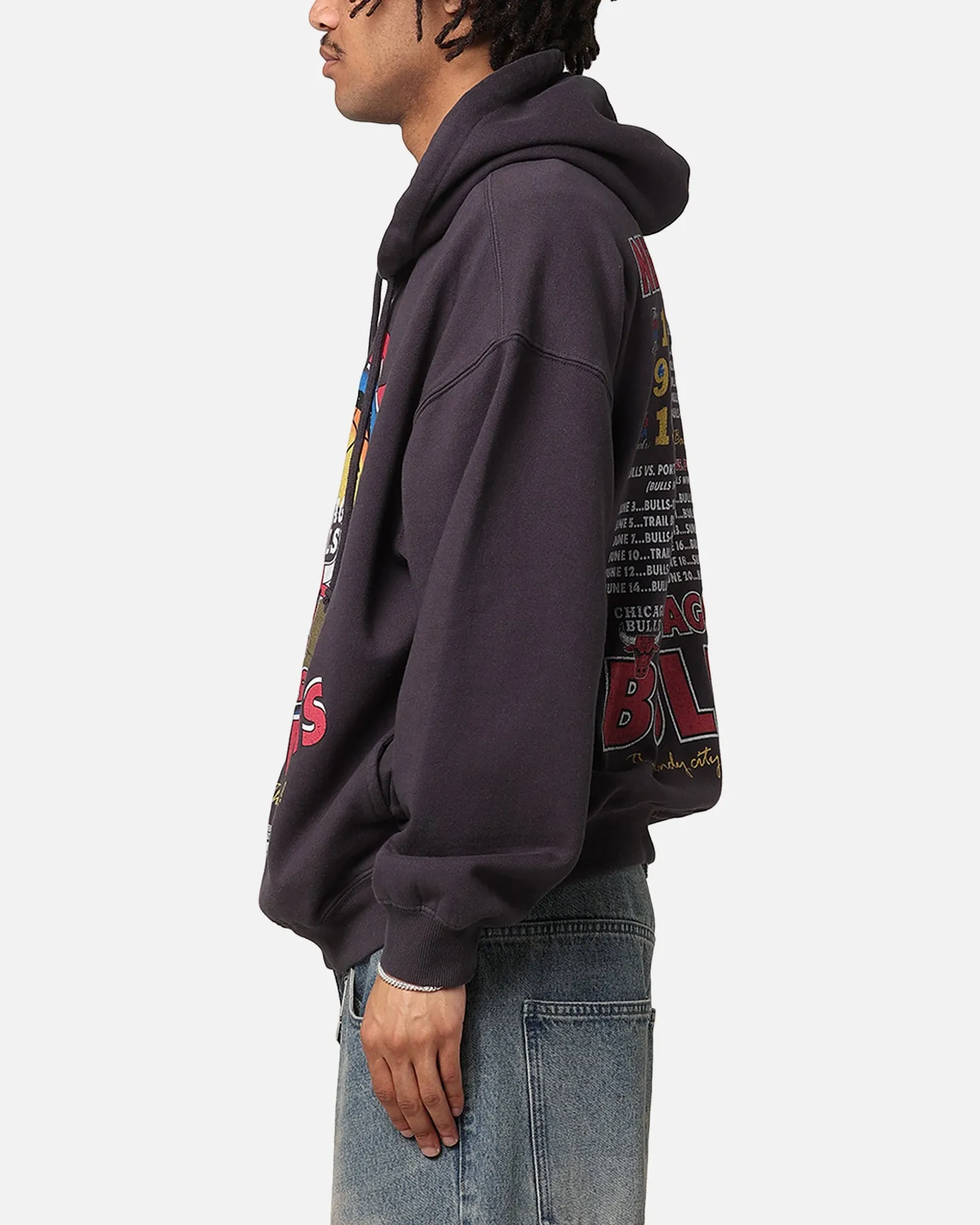 Mitchell & Ness Sweat à capuche Champion des Finales des Chicago Bulls Teinture noire