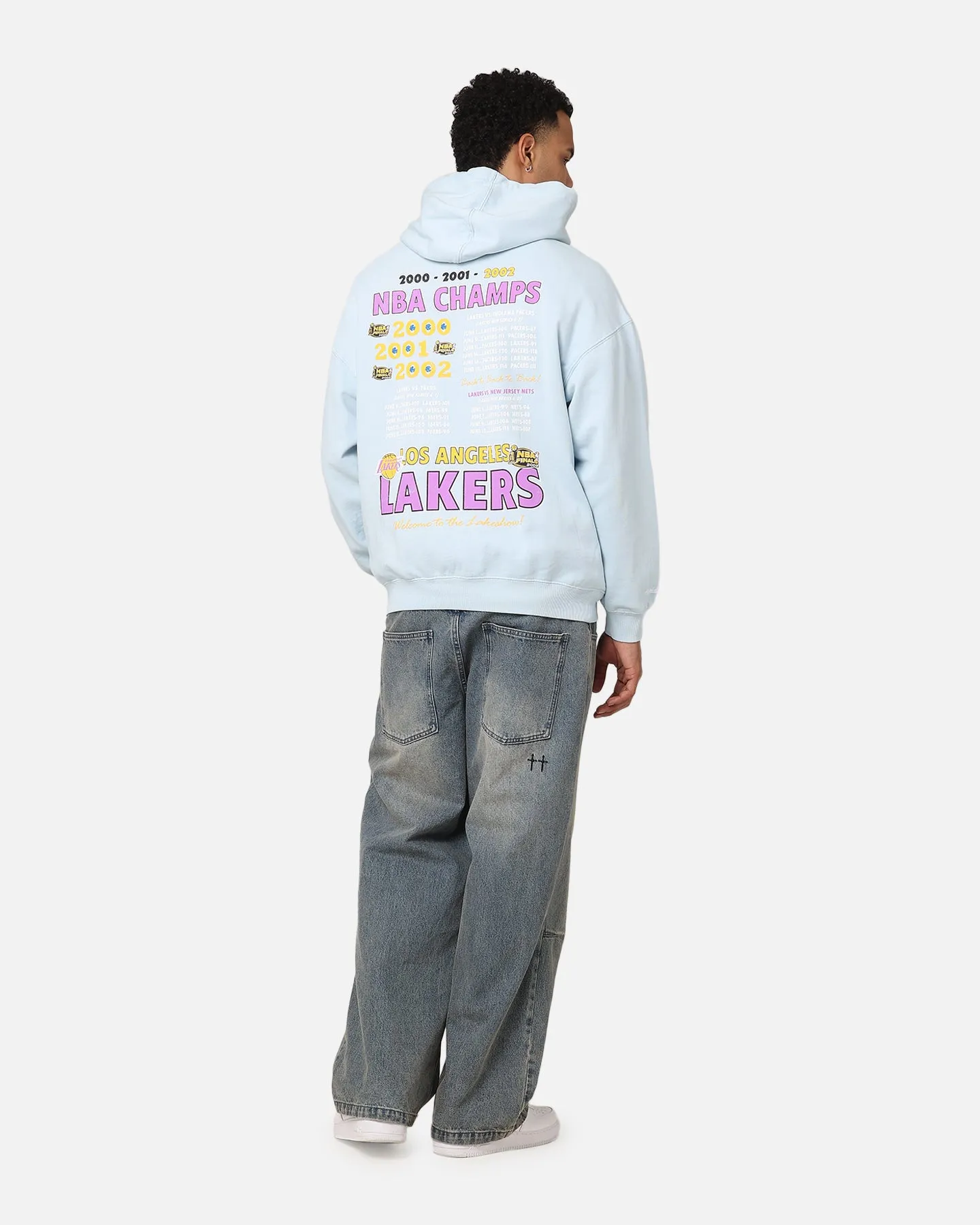 Mitchell & Ness Los Angeles Lakers Sweat à capuche champion des Finales Bleu clair