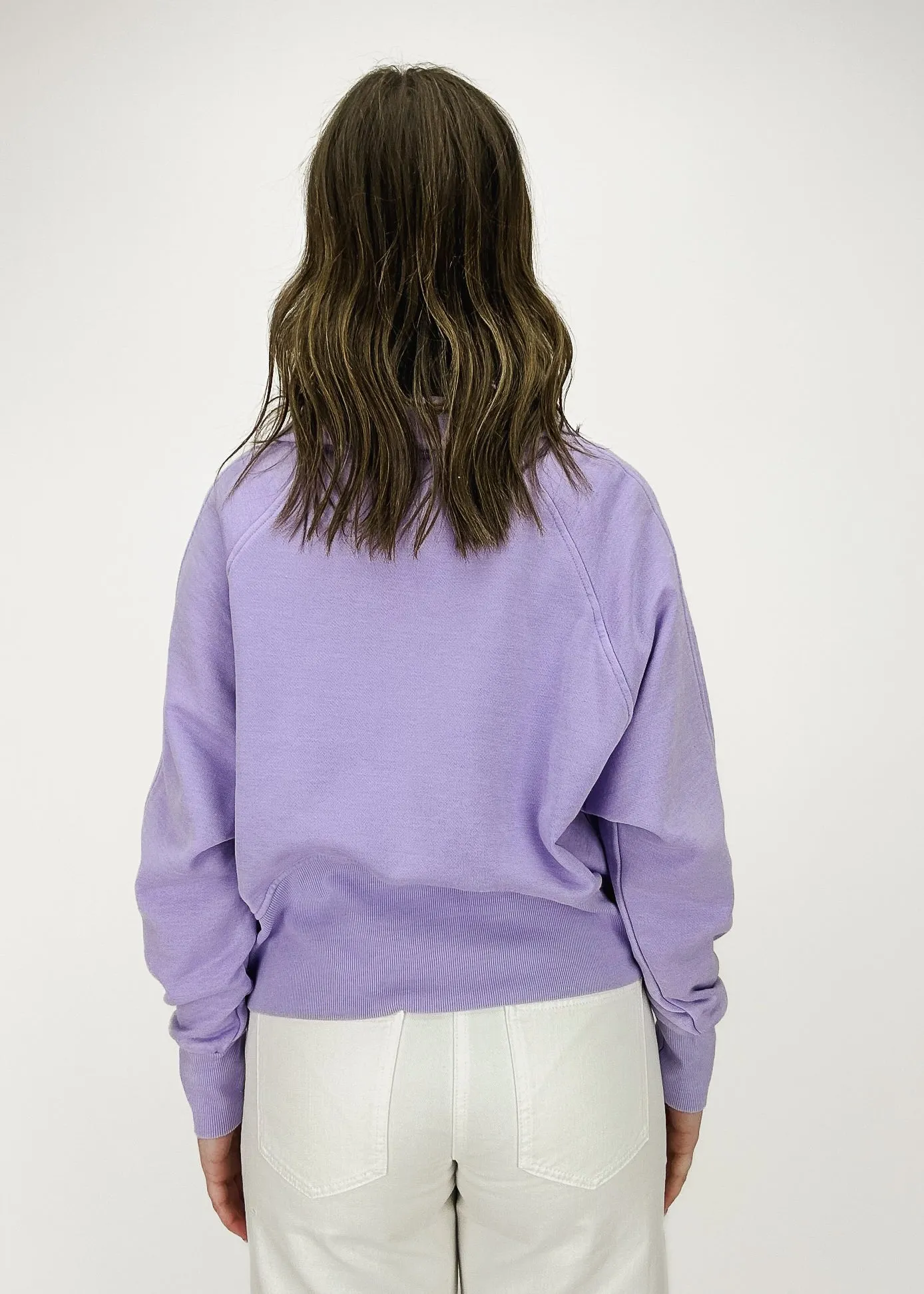 Pull molletonné Molly à demi-fermeture éclair - Lavande