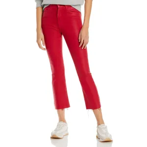 Mother Womens Hustler Flared Distressed Ankle Jeans