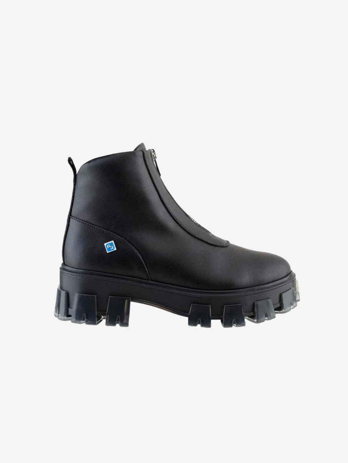 Mes Bottes Chelsea en Simili-Cuir Vegan Tanker Zip | Noir