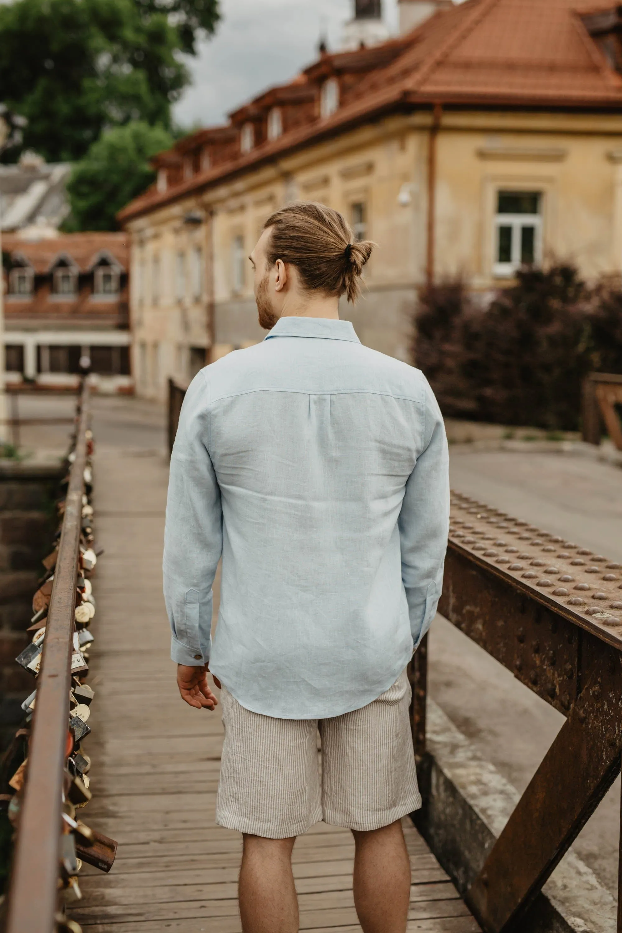 Chemise homme manches longues en lin Naglis | Plusieurs couleurs