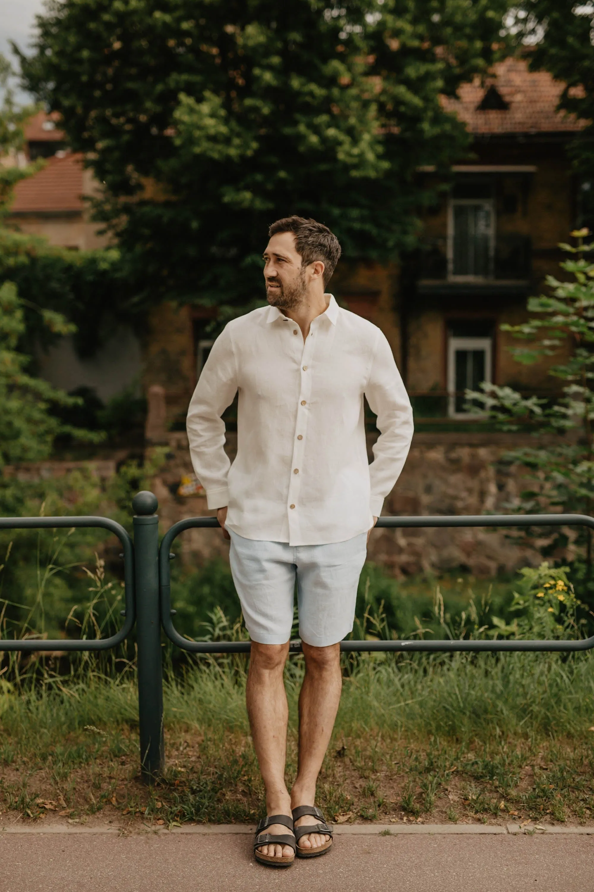 Chemise homme manches longues en lin Naglis | Plusieurs couleurs