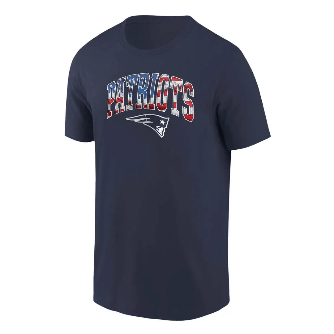 NFL - T-shirt à manches courtes avec bannière des Patriots de la Nouvelle-Angleterre pour hommes (QF6E 4506 8K 5A7)