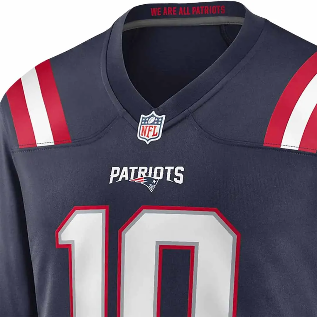 NFL - Maillot des Patriots de la Nouvelle-Angleterre pour homme Mac Jones (67NM NPGH 8KF 3NA)