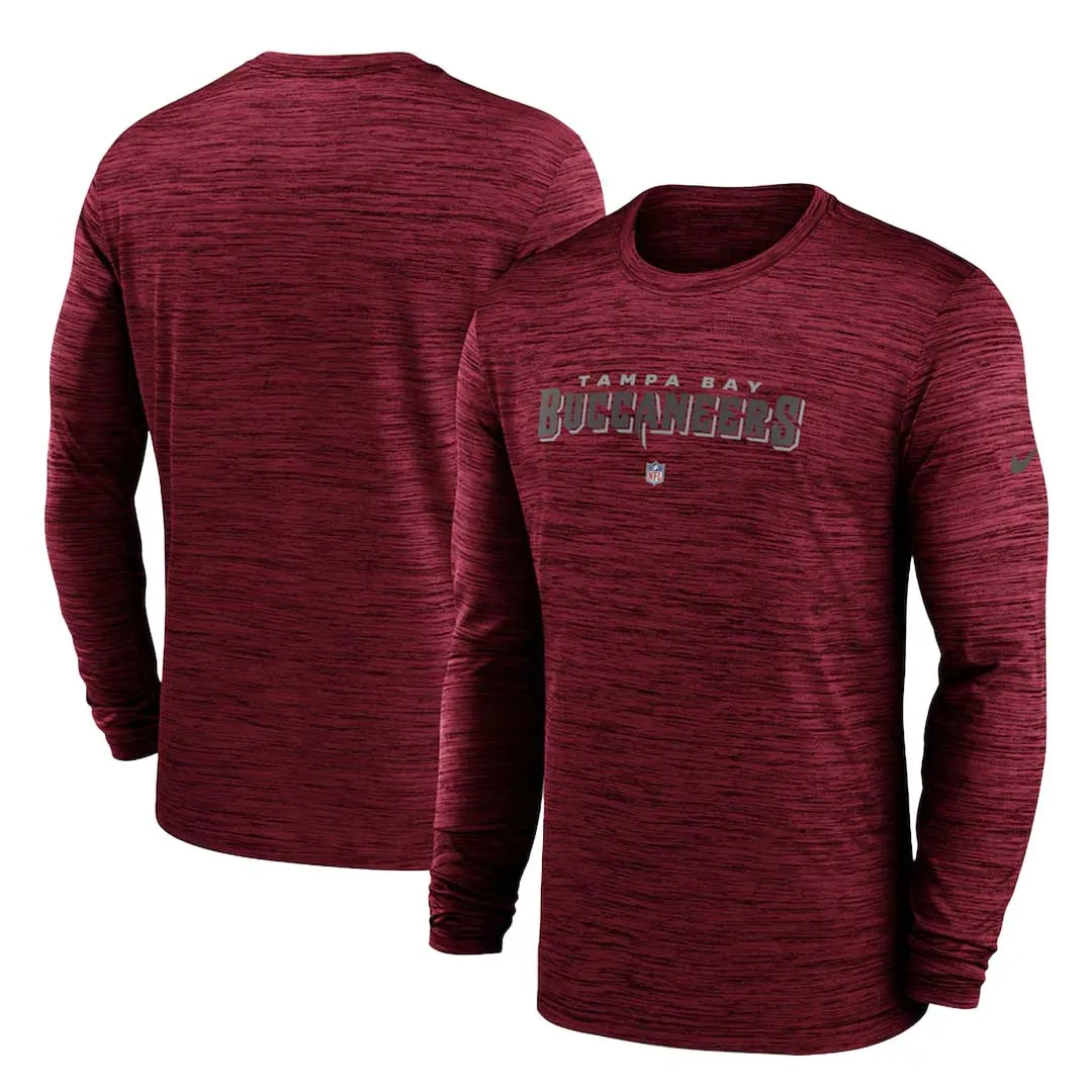 NFL - T-shirt à manches longues de performance Velocity pour hommes de l'équipe Tampa Bay Buccaneers (00KX 6DL 8B 078)