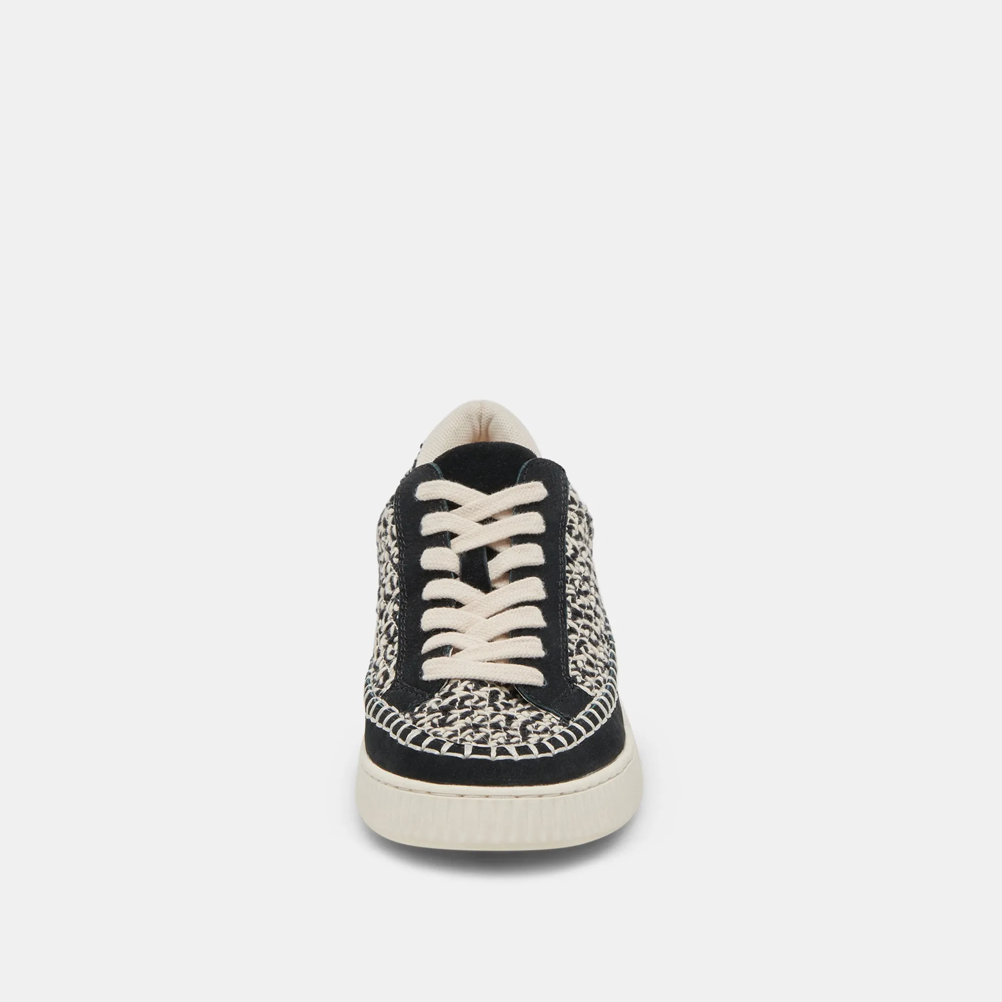 NICONA BASKETS BLANC NOIR TRICOT