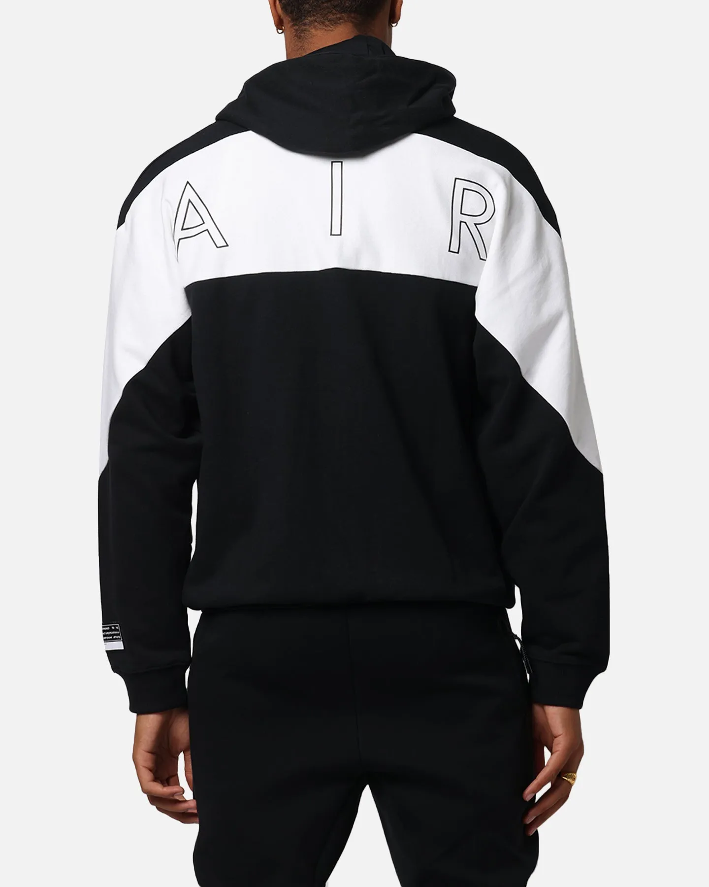 Nike Air Pull à capuche en polaire zip complet Noir/Blanc/Blanc