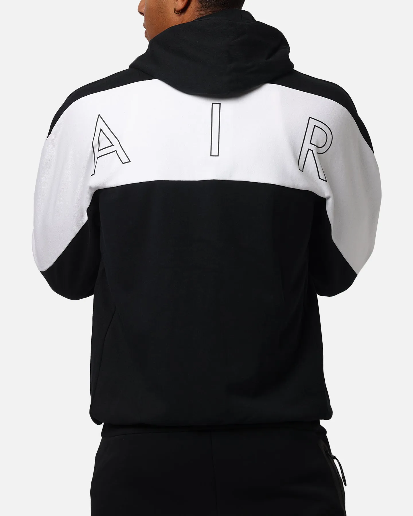 Nike Air Pull à capuche en polaire zip complet Noir/Blanc/Blanc
