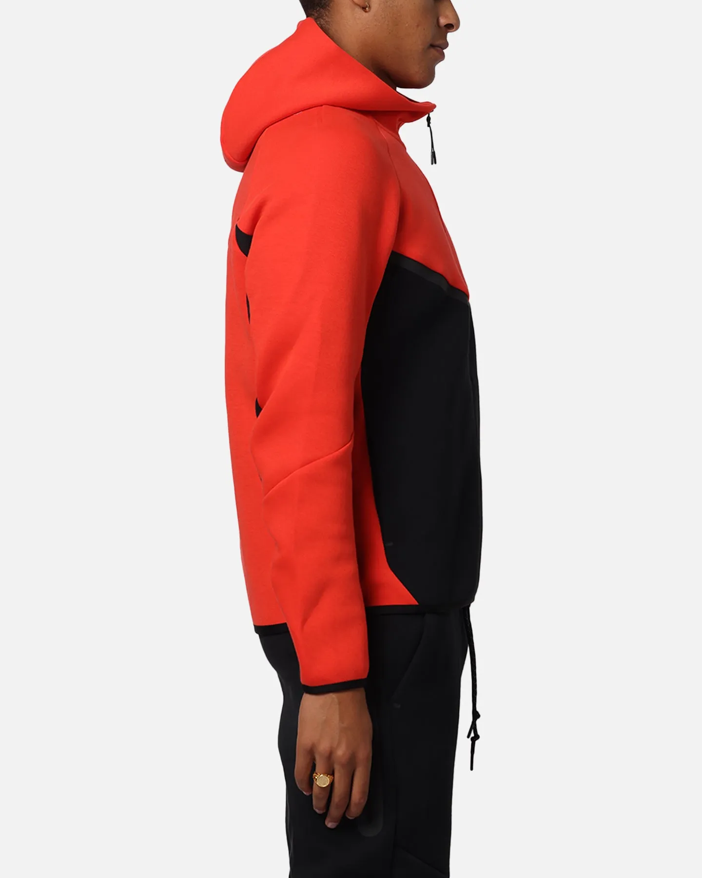 Nike Sportswear Tech Fleece Windrunner Veste à capuche zip complète Rouge clair/Noir