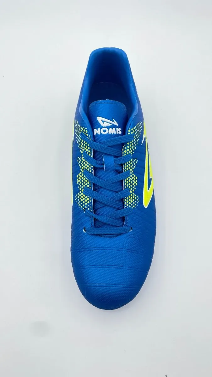NOMIS PRODIGY 2.0 POUR HOMME, CHAUSSURES DE FOOTBALL BLEU ROYAL / BLANC