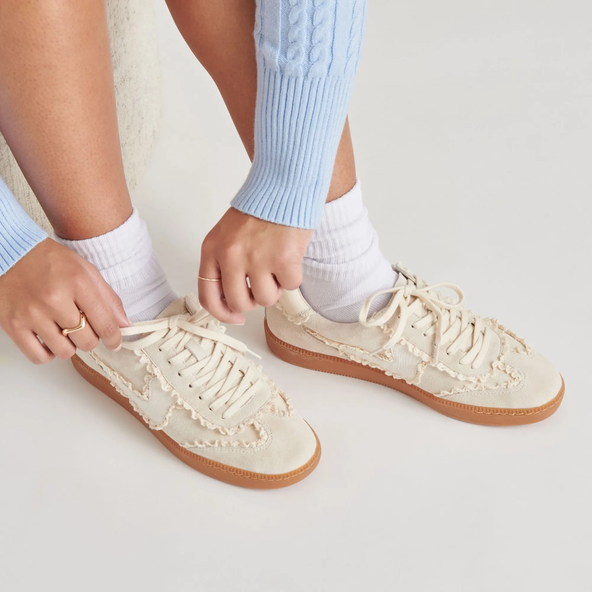 NOTICE LACE SNEAKERS IVOIRE DAIM
