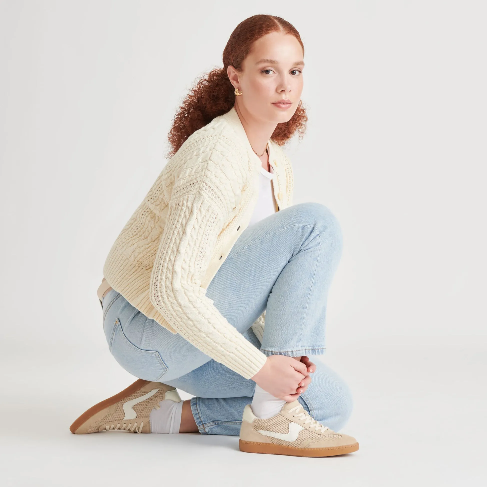 NOTICE MESH SNEAKERS SESAME TISSÉ MAILLE