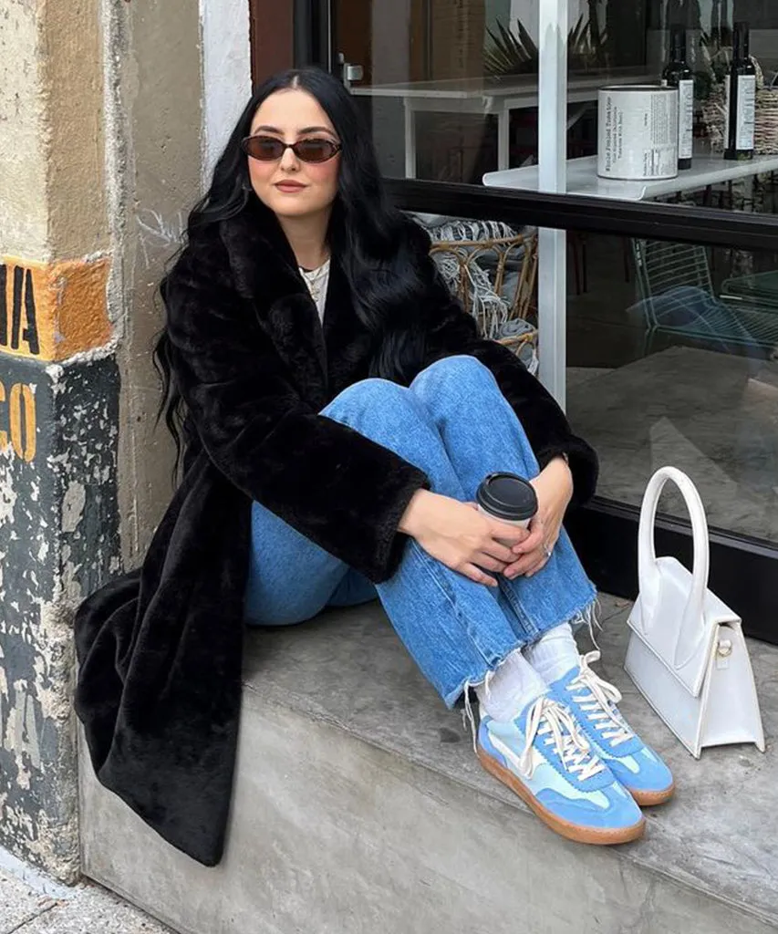 SNEAKERS NOTICE EN DAIM BLEU