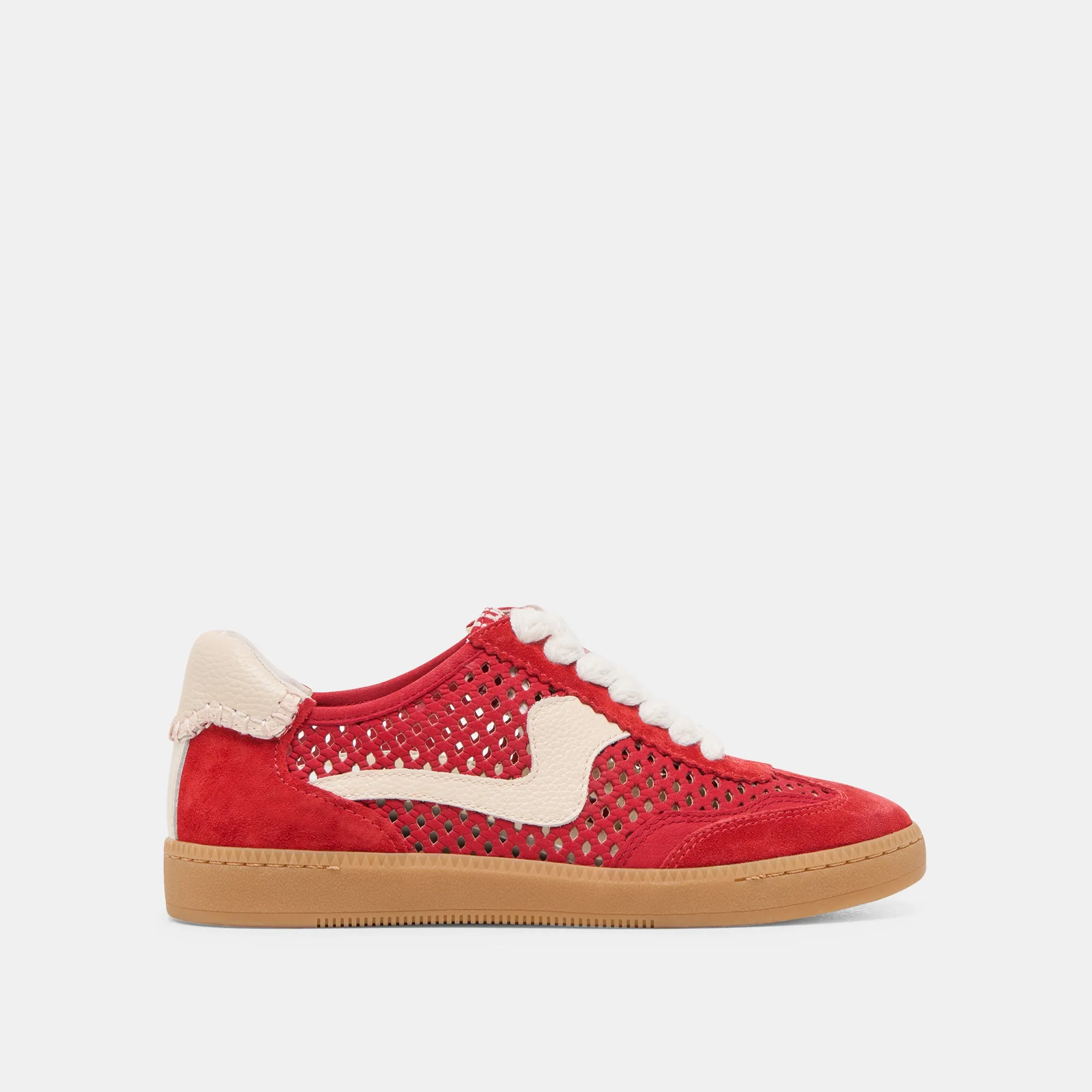 NOTICE SNEAKERS CERISE NUBUCK PERFORÉ