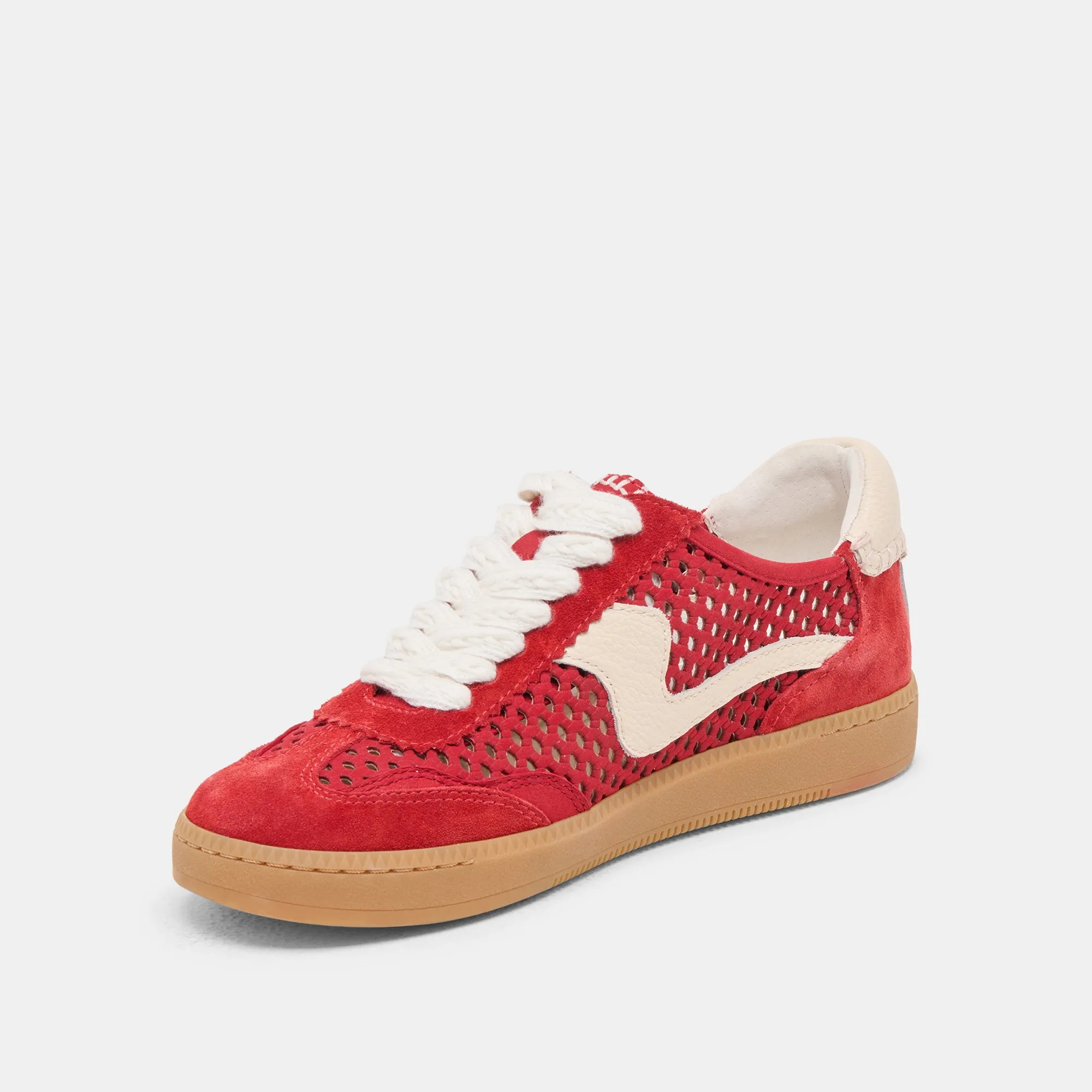 NOTICE SNEAKERS CERISE NUBUCK PERFORÉ