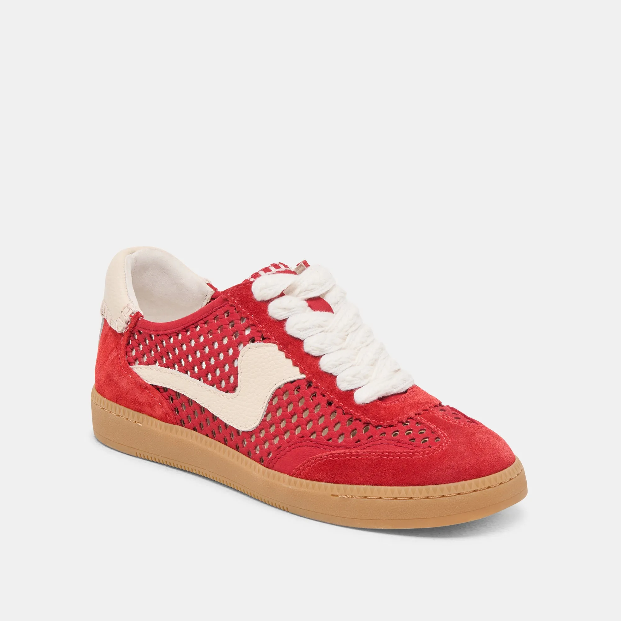 NOTICE SNEAKERS CERISE NUBUCK PERFORÉ