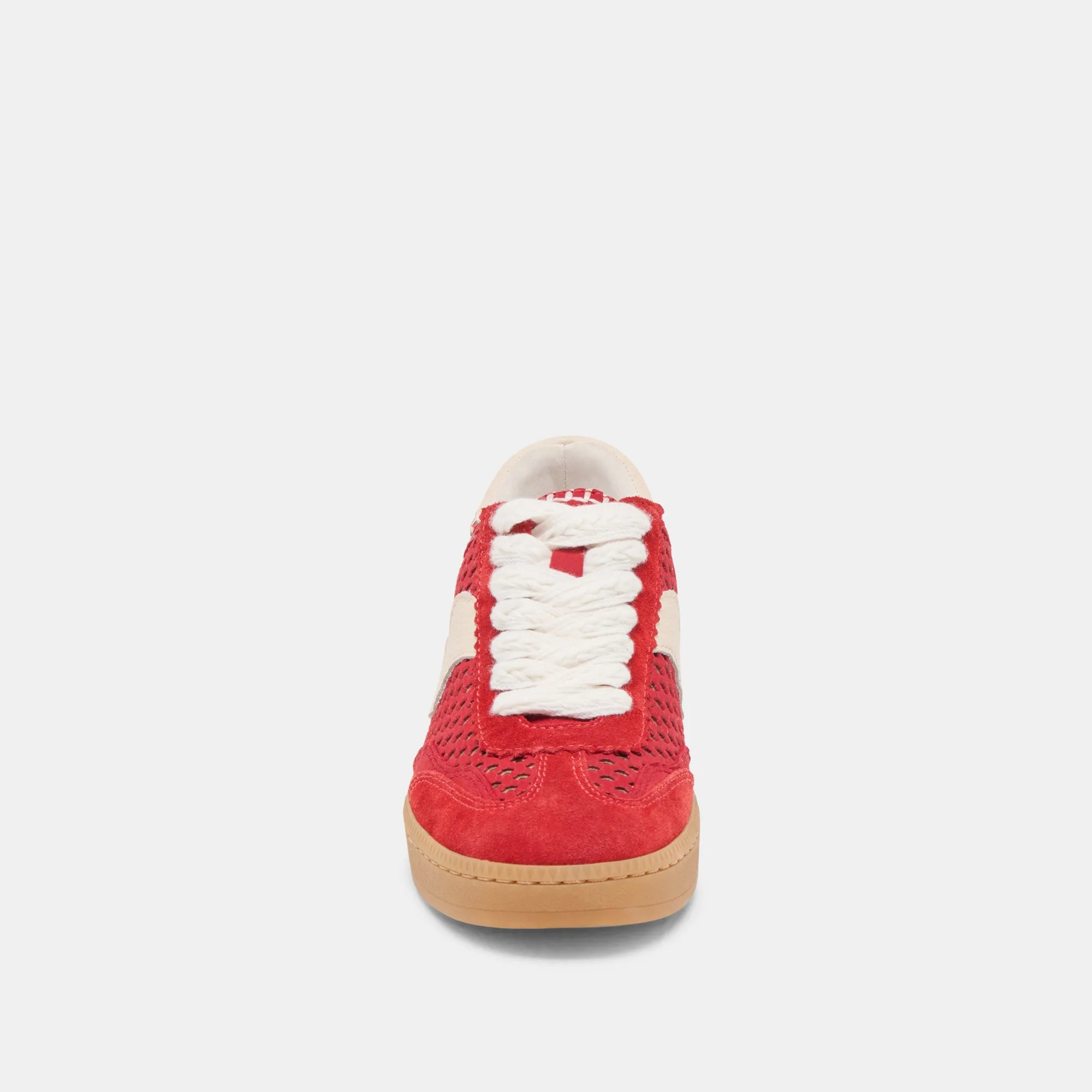 NOTICE SNEAKERS CERISE NUBUCK PERFORÉ