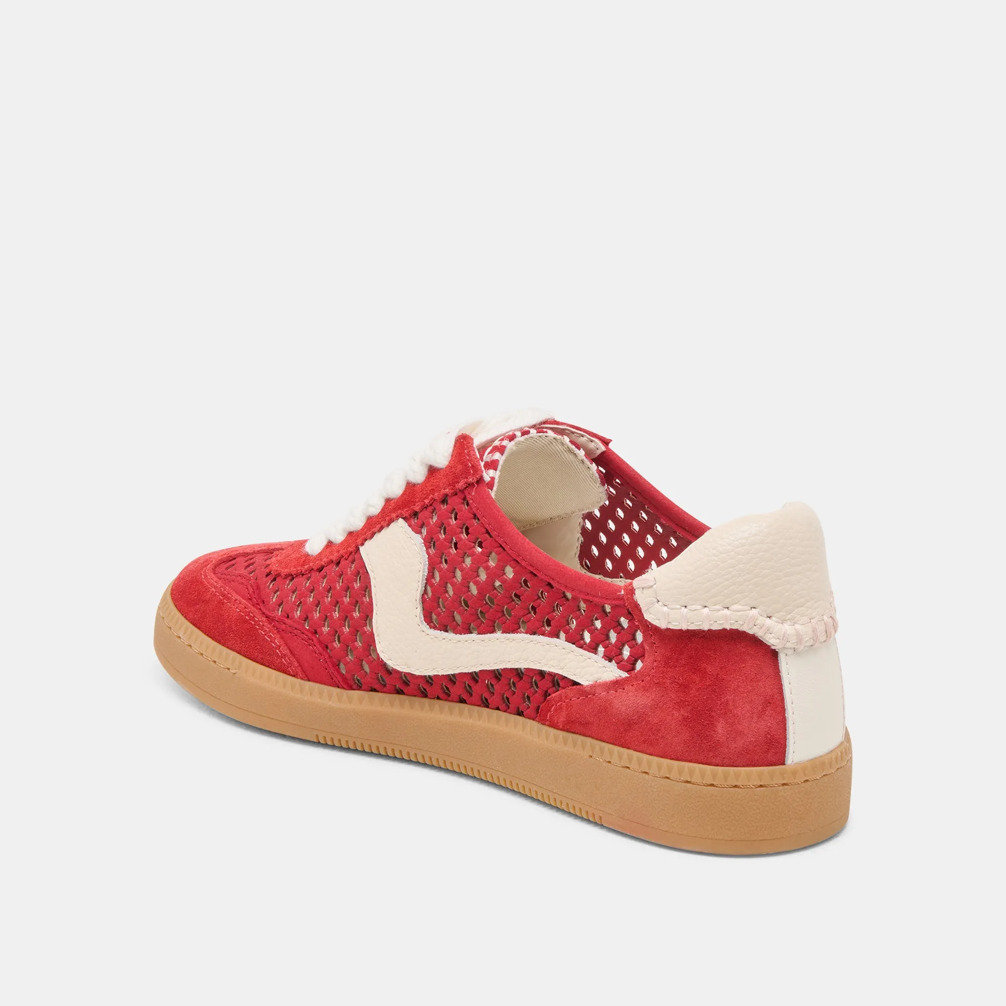 NOTICE SNEAKERS CERISE NUBUCK PERFORÉ