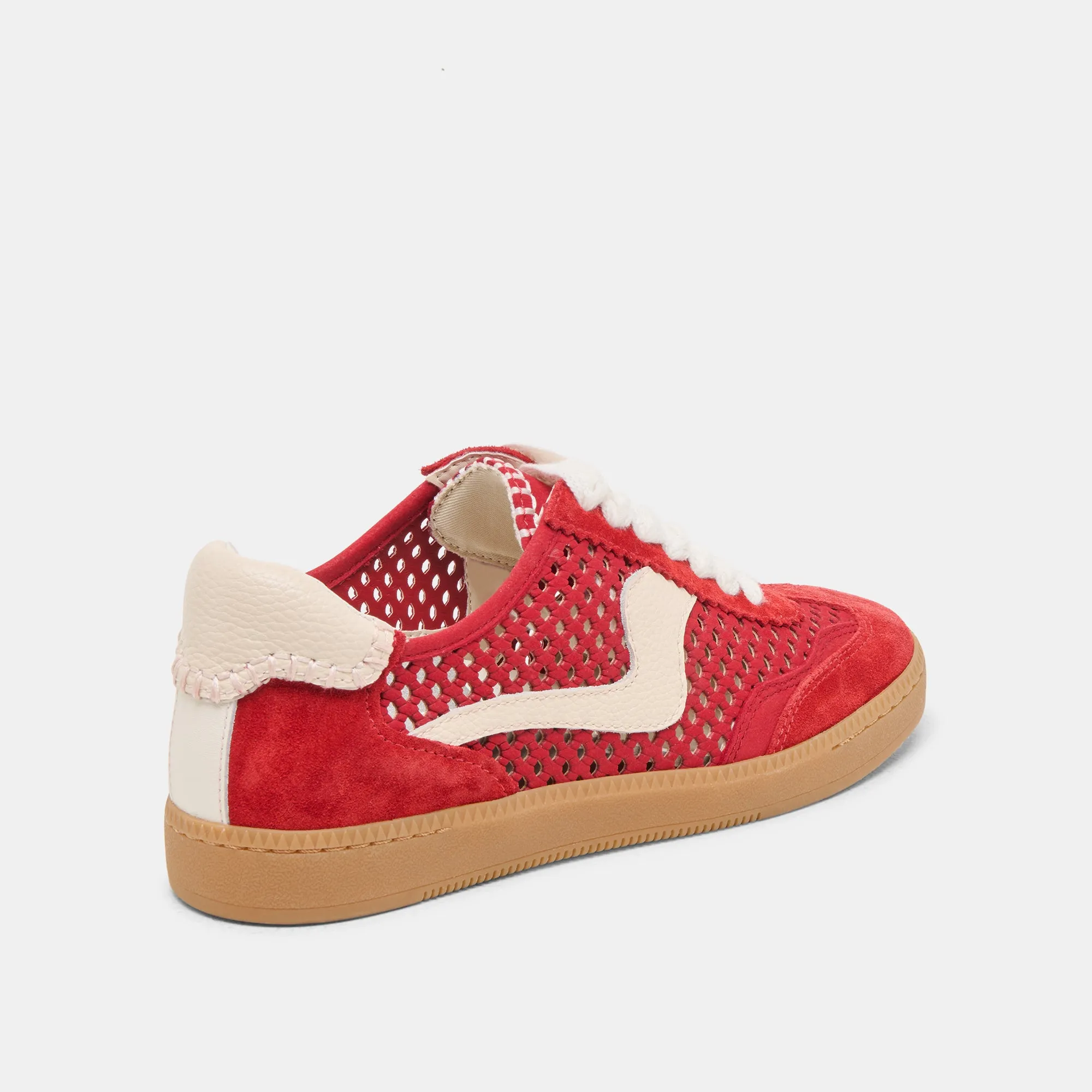 NOTICE SNEAKERS CERISE NUBUCK PERFORÉ