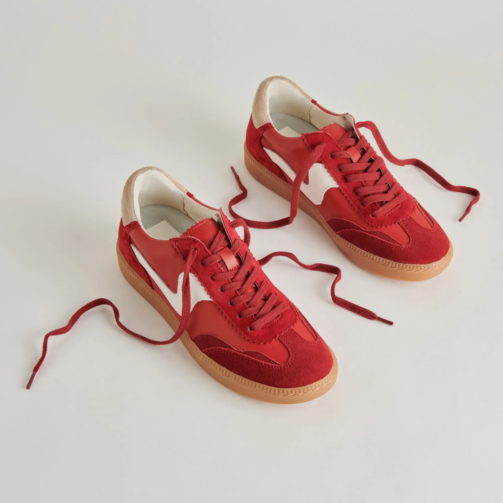 NOTICE SNEAKERS CUIR SUÉDÉ CRIMSON