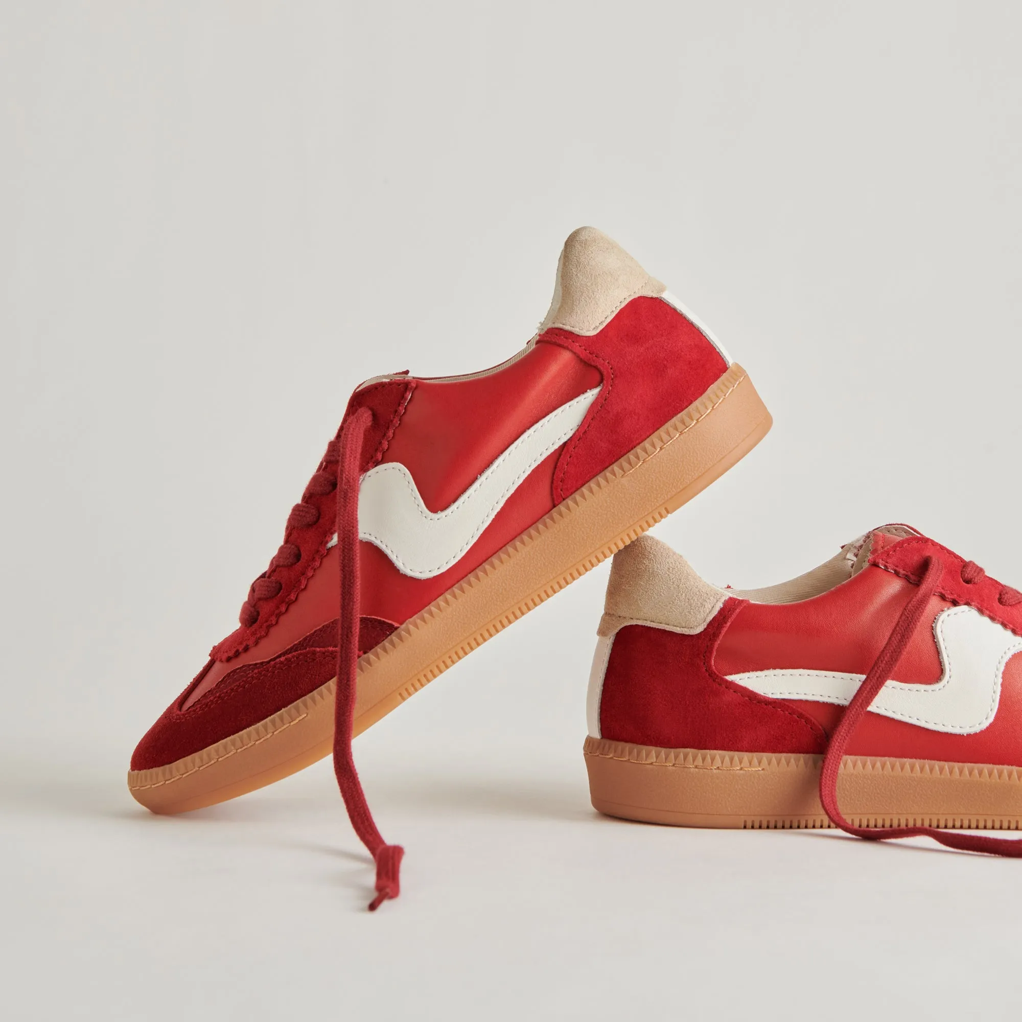 NOTICE SNEAKERS CUIR SUÉDÉ CRIMSON