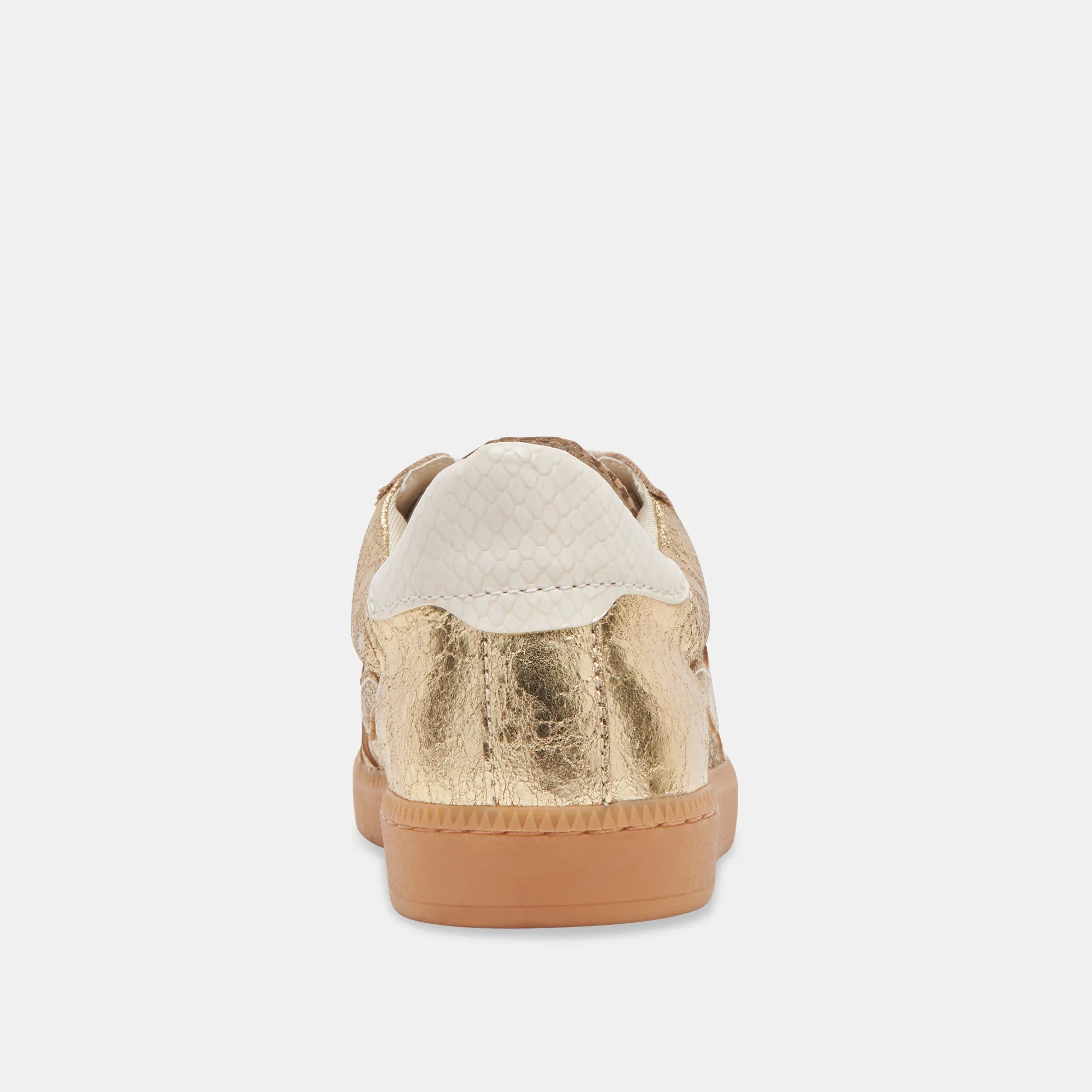 SNEAKERS NOTICE EN CUIR VIEILLI OR
