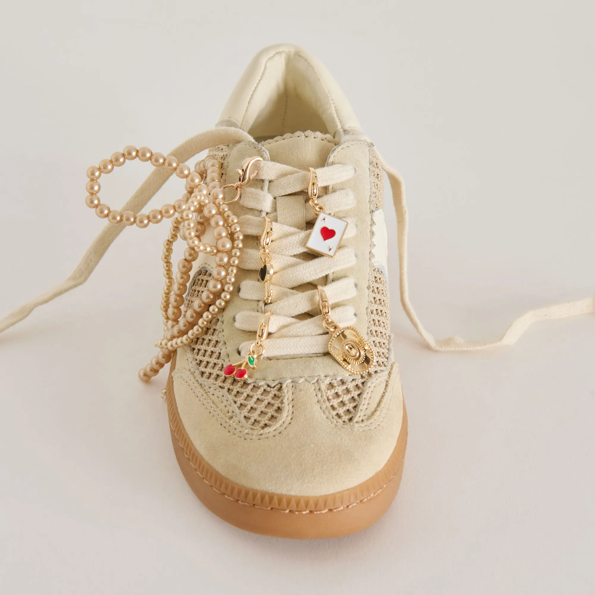 NOTICE SNEAKERS SESAME MAILLE   LOT CHARM DORÉ