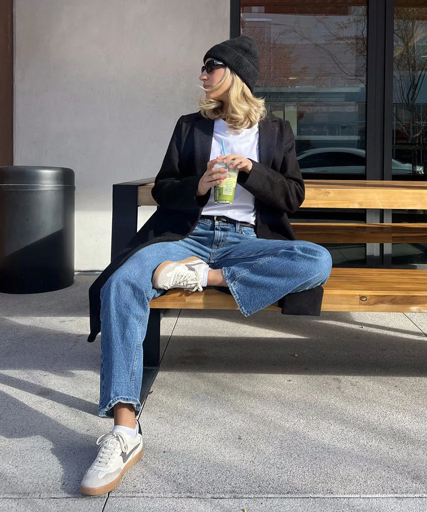 SNEAKERS NOTICE BLANC GRIS CUIR