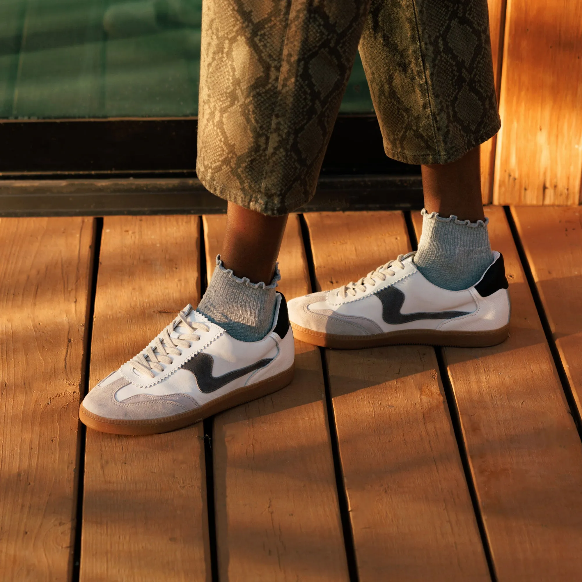 SNEAKERS NOTICE BLANC GRIS CUIR