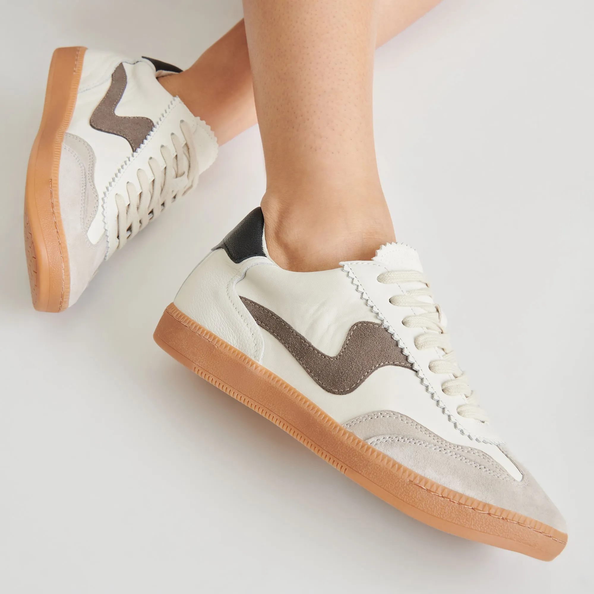SNEAKERS NOTICE BLANC GRIS CUIR