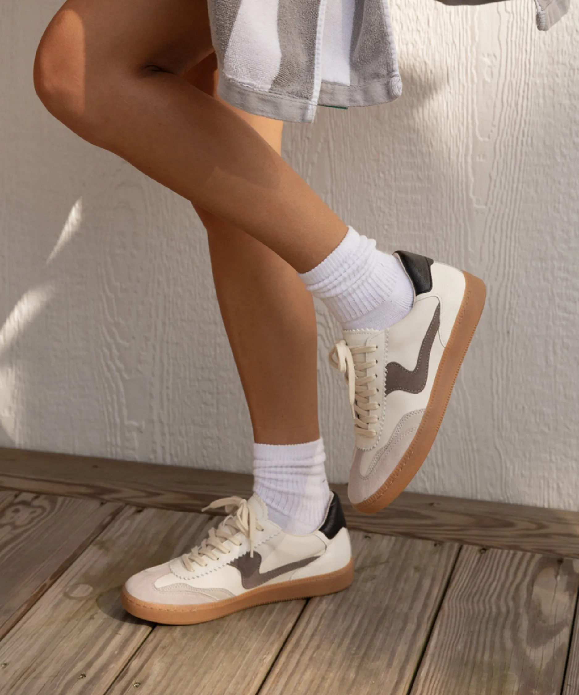 SNEAKERS NOTICE BLANC GRIS CUIR