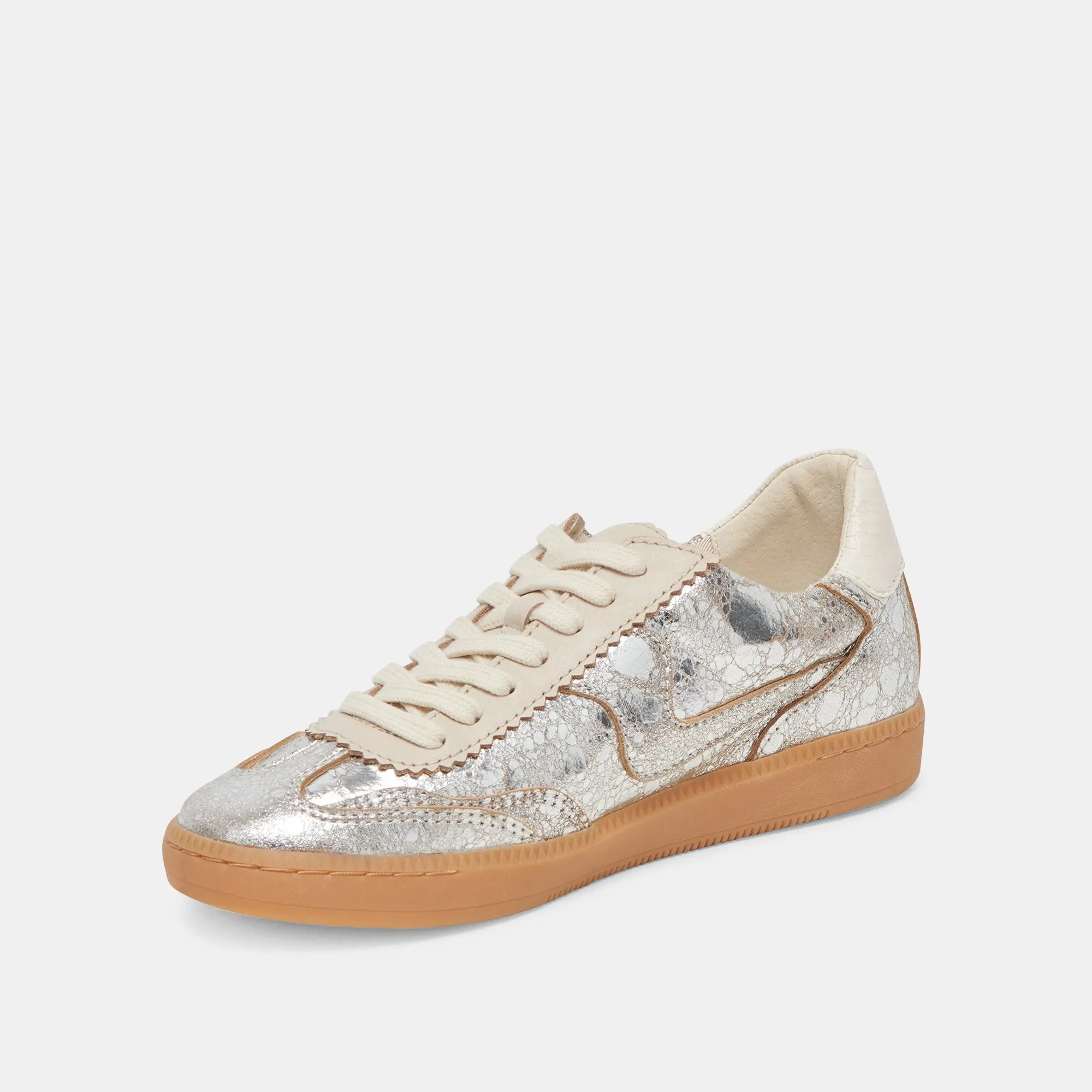 NOTICE WIDE SNEAKERS CUIR ARGENTÉ VIEILLI