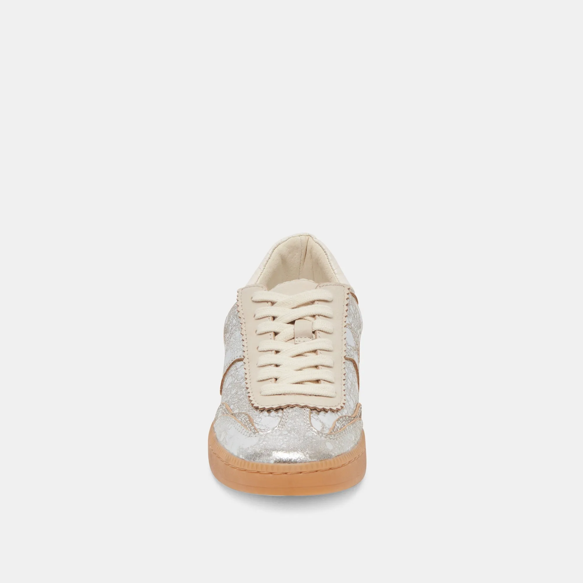 NOTICE WIDE SNEAKERS CUIR ARGENTÉ VIEILLI