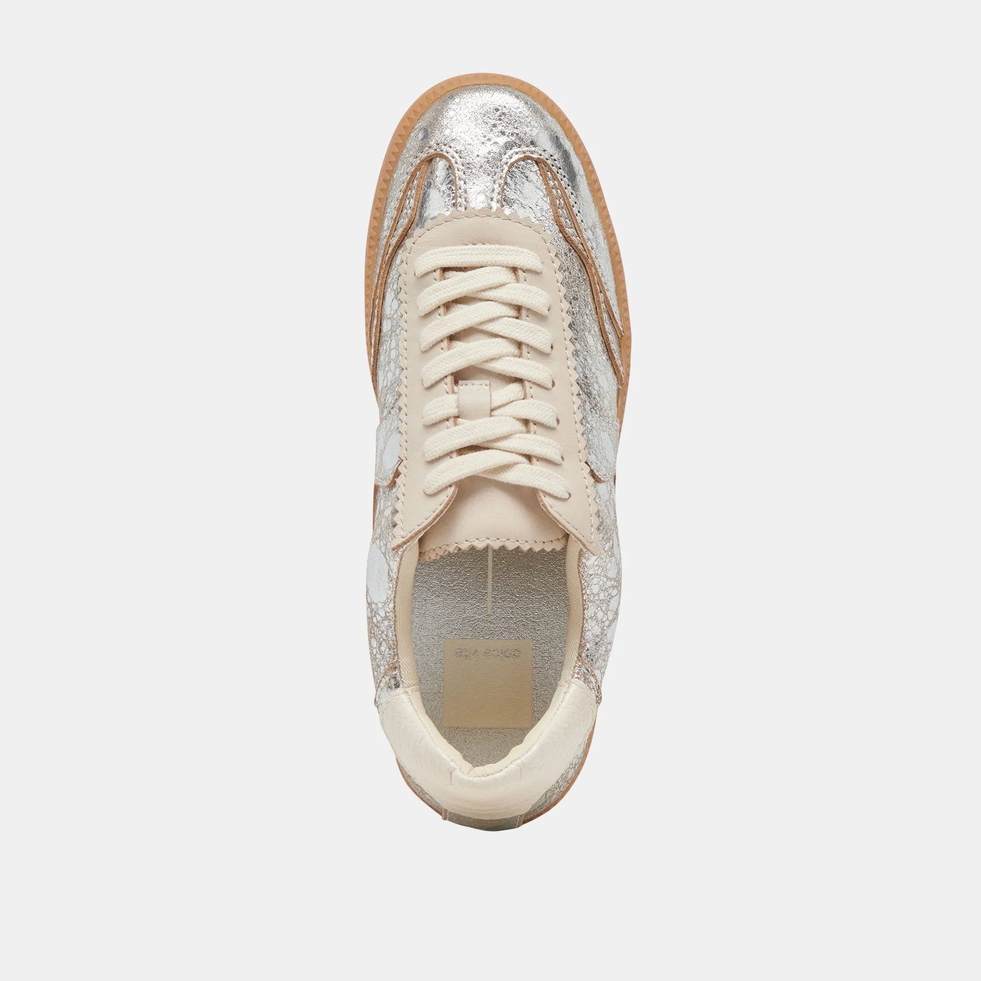 NOTICE WIDE SNEAKERS CUIR ARGENTÉ VIEILLI